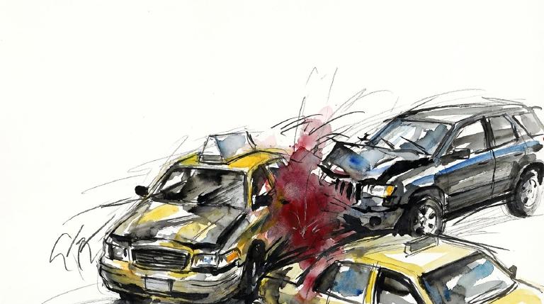 Night on Metropolitan: a bike, an SUV, and the cost of waiting