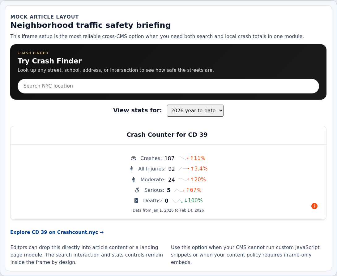 Crash Finder with crash counter preview