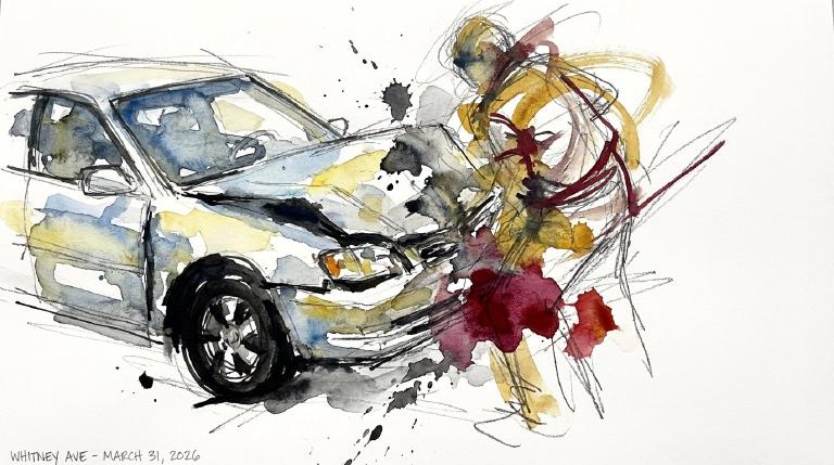 Van Wyck, late afternoon. A rider doesn’t make it home.