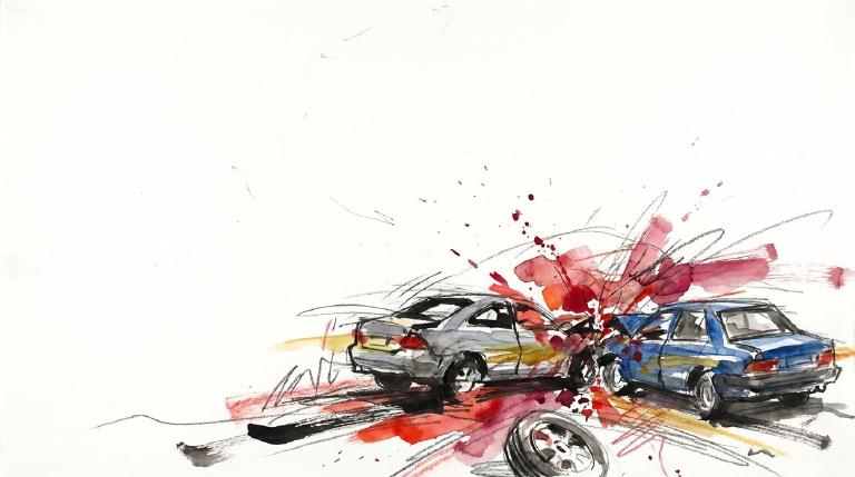 Astoria’s stop sign. Two men. No time.